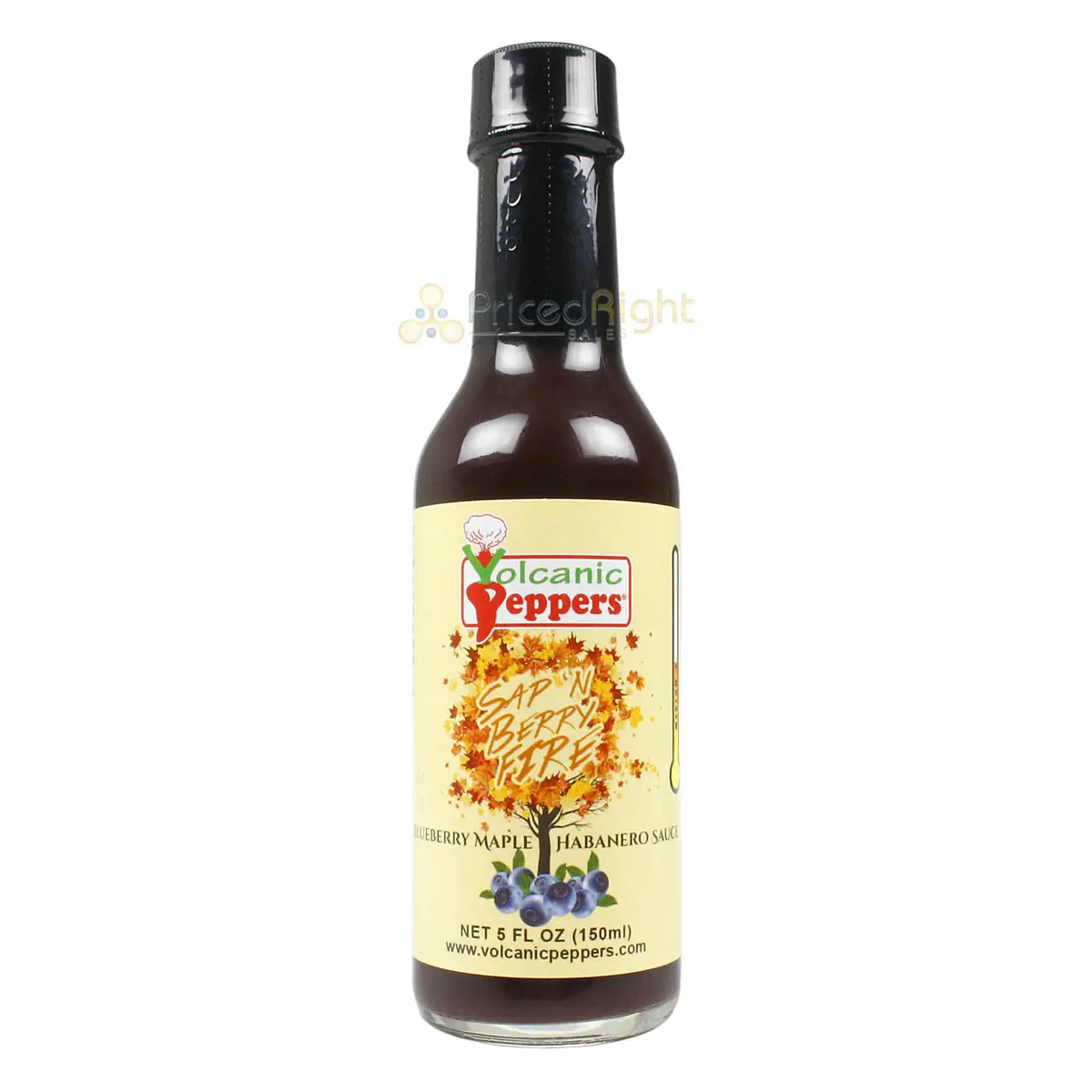Volcanic Peppers 5 Oz Sap 'N Berry Blueberry Maple Habanero Sauce Medium Spice 1