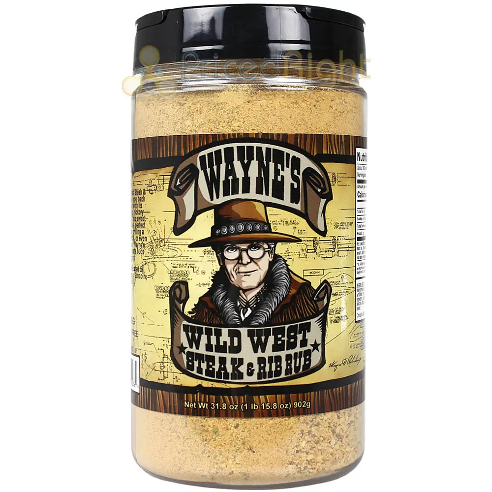Waynes Wild West Steak And Rib Rub 31.8 Oz Bottle Gluten Free No Msg Sweet Smoky 1