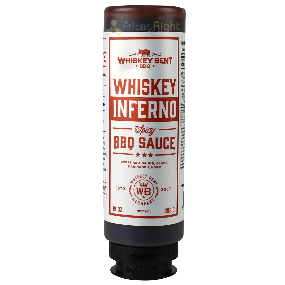 Whiskey Bent Bbq Whiskey Inferno Spicy Bbq Sauce 21 Oz Chili Chipotle Wbinfreno 1