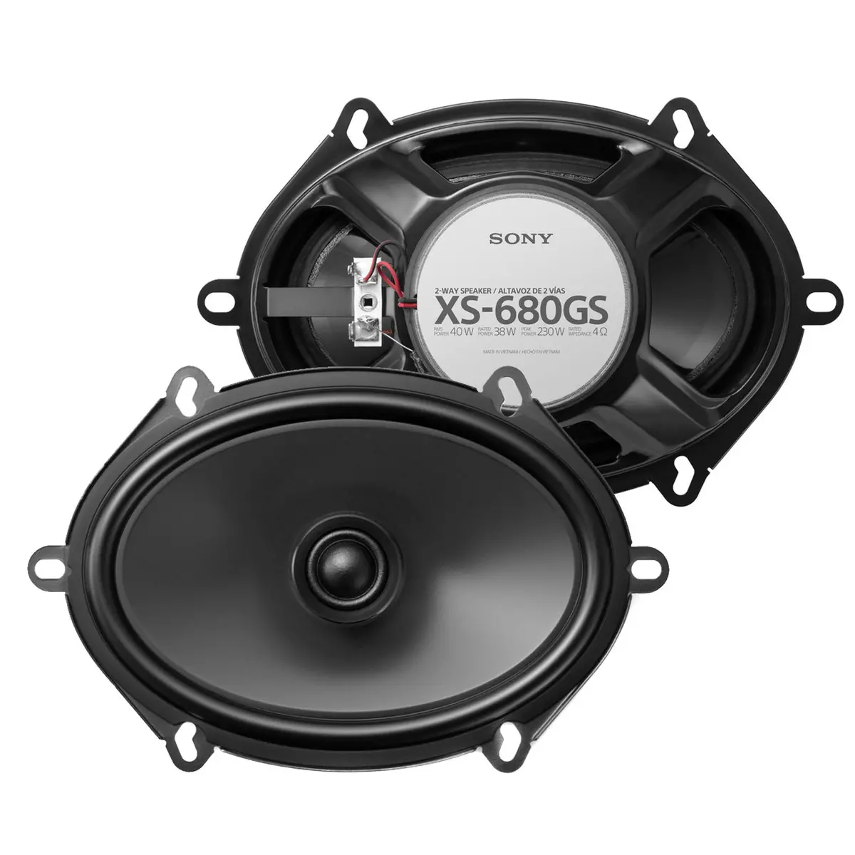 Sony Gs Series 6X8" 2-Way Coaxial 4 Ohm Speaker Pair 40W Rms 230W Peak Xs 680Gs 1