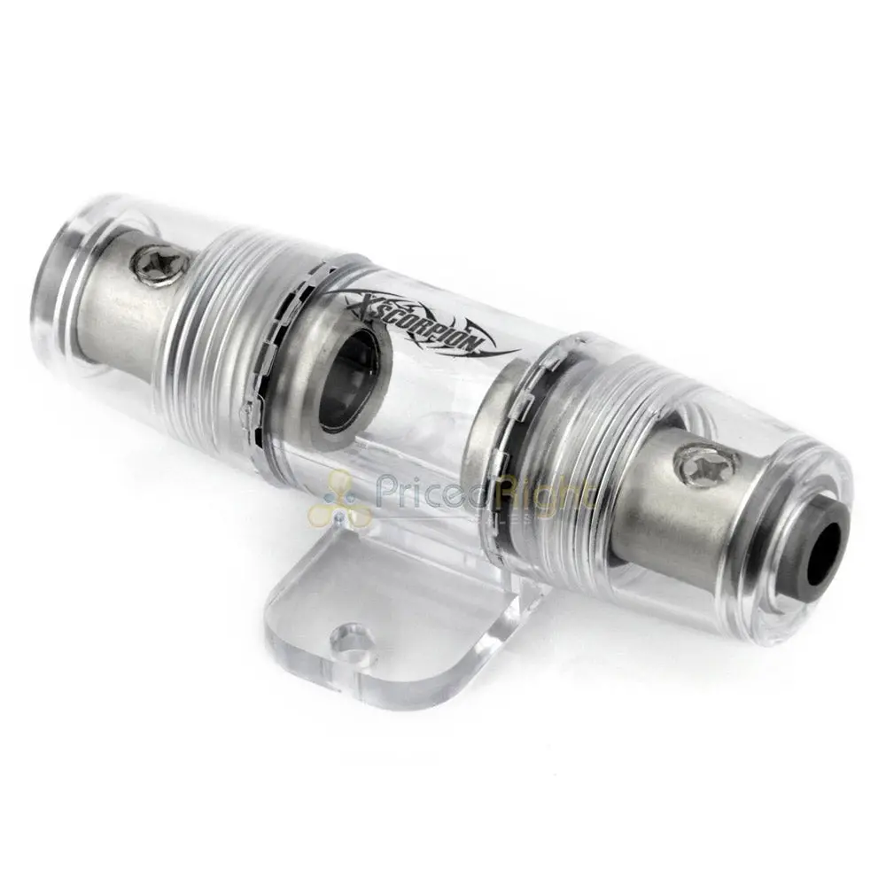 4 Or 8 Gauge Inline Fuse Holder Awg / Agu Platinum 100 Amp Xscorpion Fh48p 1