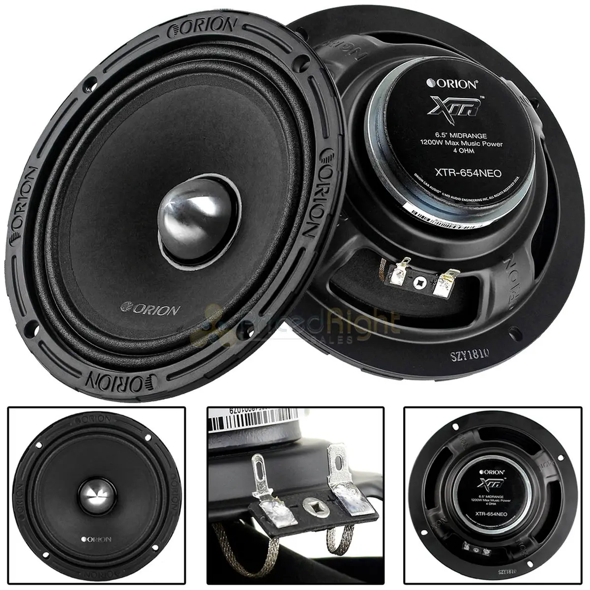 Orion 6.5" Midrange Speakers 1200 Watts Max Power 4 Ohm Car Audio Xtr-654Neo 1