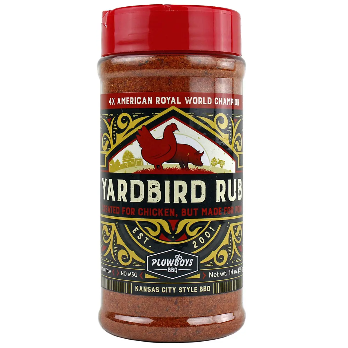 Plowboys Bbq Yardbird Seasoning Rub 14Oz Award Winning Barbeque Meat Rub Recipe 1
