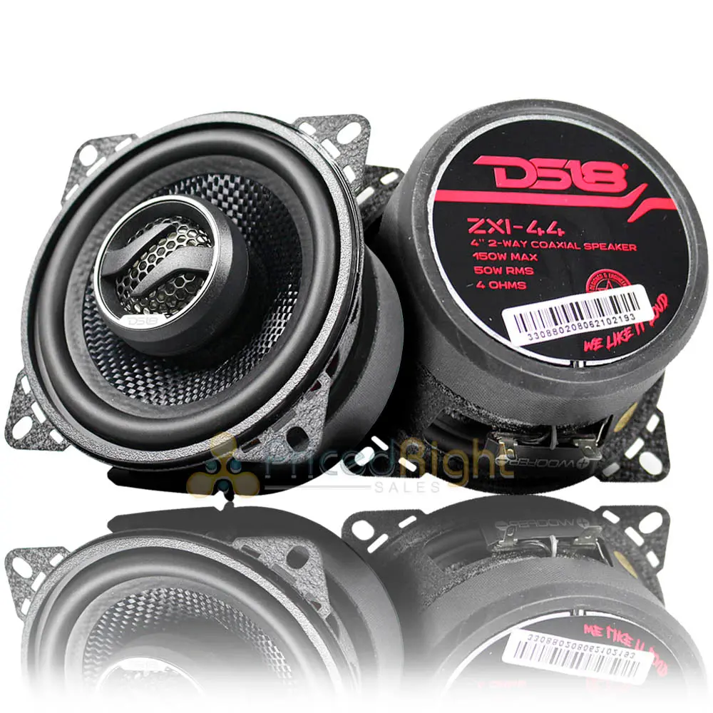 Ds18 Elite 4" 2 Way Coaxial Speakers 150 Watts Max 4 Ohm Zxi Series Zxi-44 Pair 1
