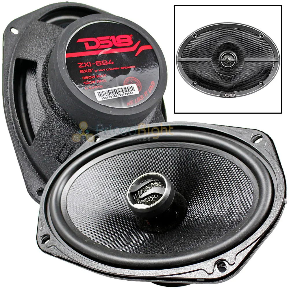 Ds18 Elite 6X9" 2 Way Coaxial Speakers 360W Max 4 Ohm Zxi Series Zxi-694 Pair 1