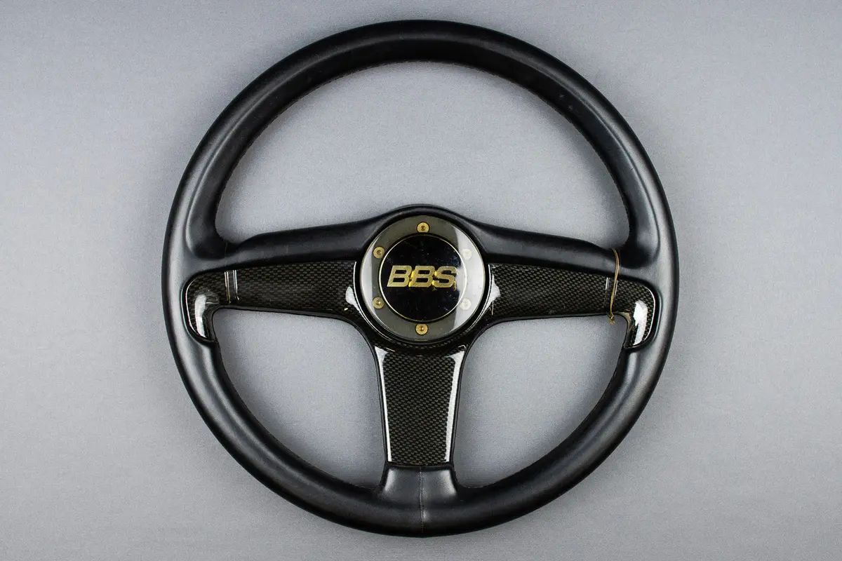 365mm BBS Carbon-Fiber Look Steering Wheel – Sleek Matte Texture