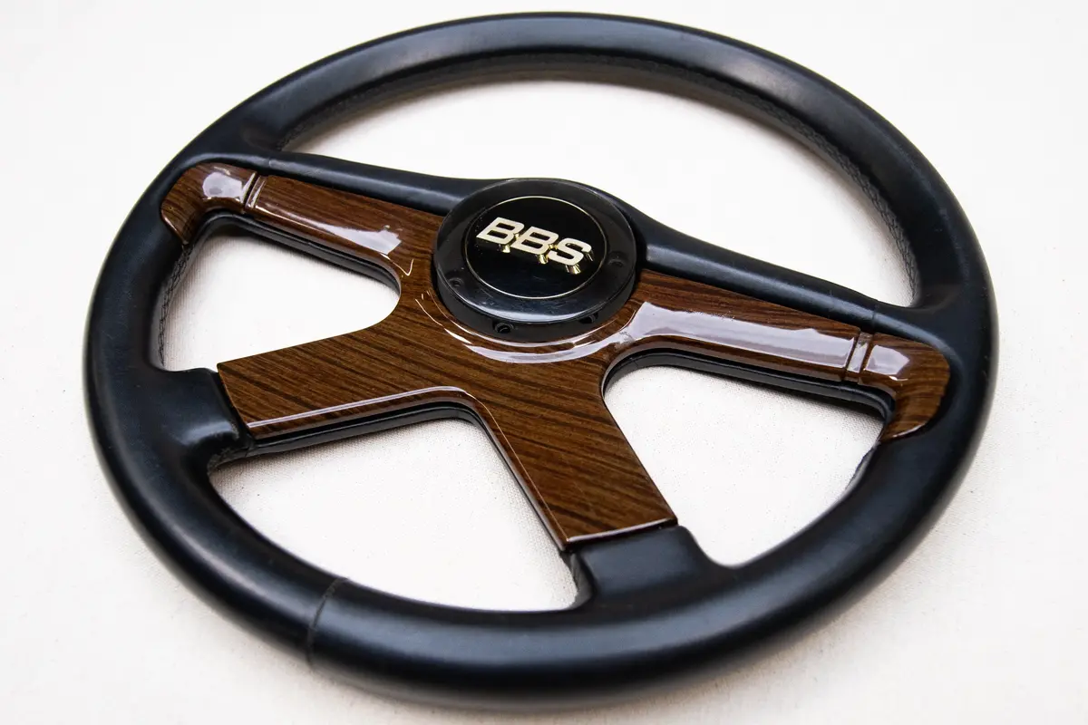 BBS 360mm Steering Wheel – Zebrano Wood Trim Accent