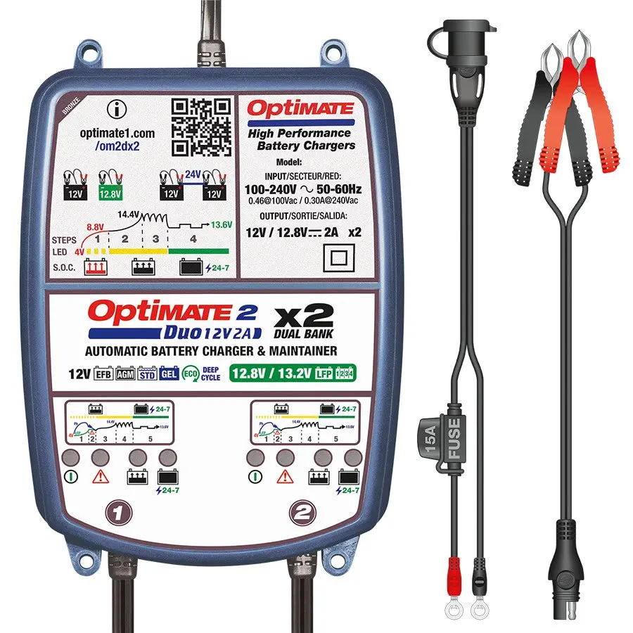 Tecmate - Optimate 2 Duo X 2 Bank 1